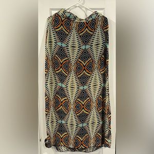 Long multi color flair skirt